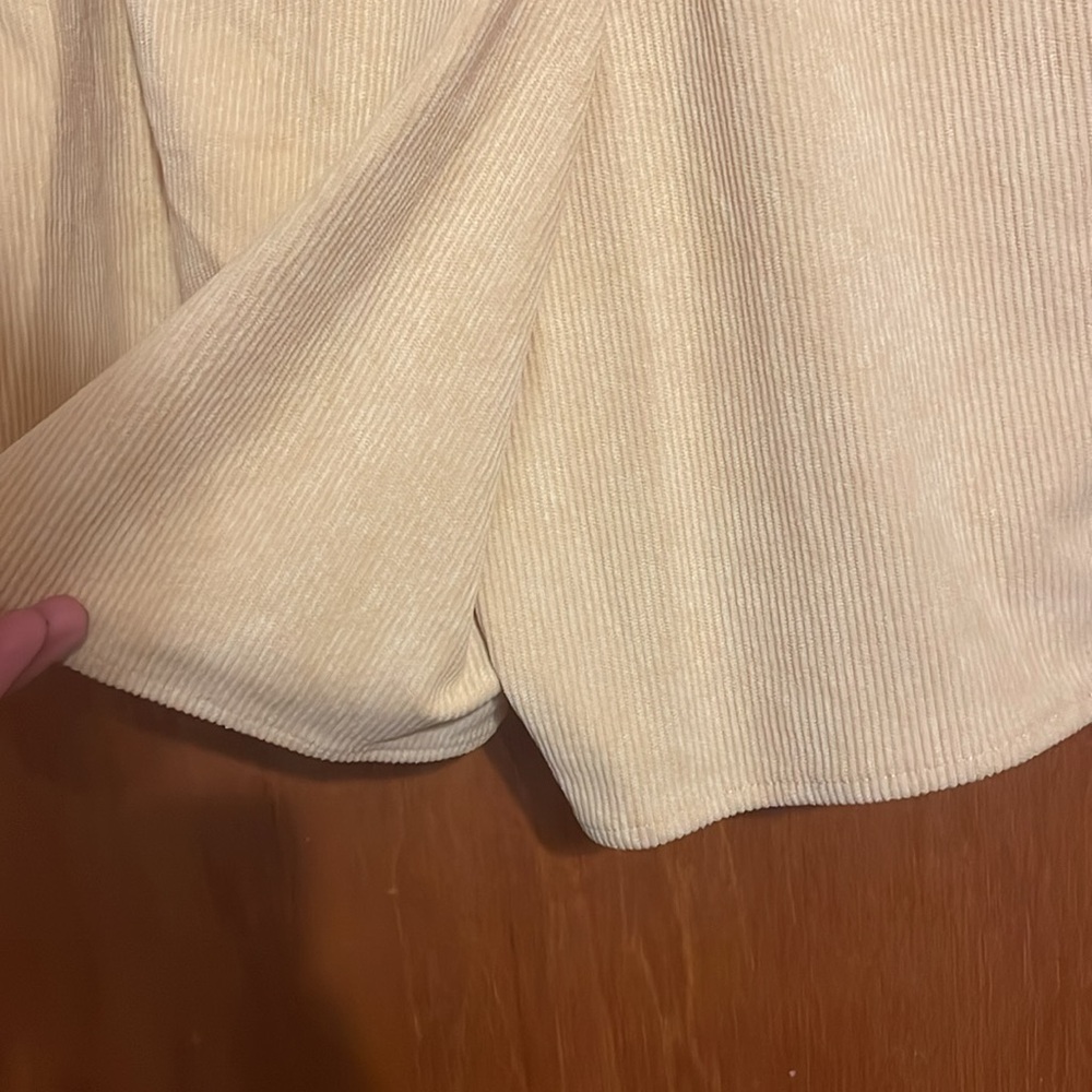 •CIDER•NWT YELLOW HIGH WAISTED SPLIT FRONT CURVY PLUS CORDUROY SKORT SIZE 0XL - Picture 11 of 13